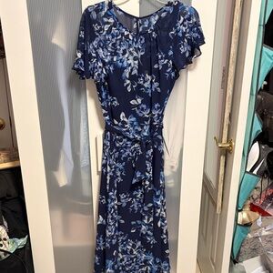 New with Tags Harper Rose Size 12 Elegant Blue Floral Dress